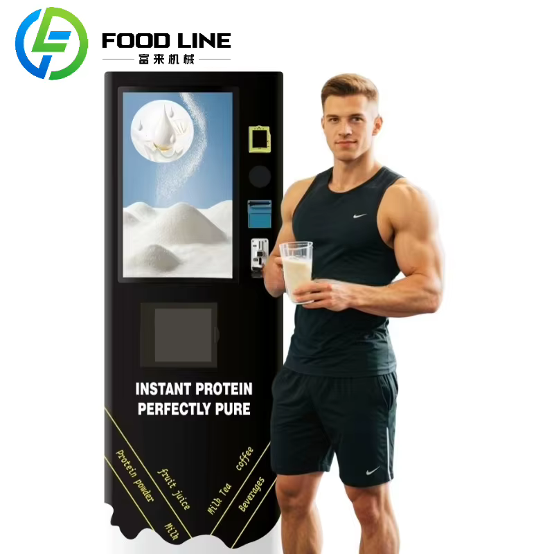 Distributeur automatique de protéines pour les salles de sport