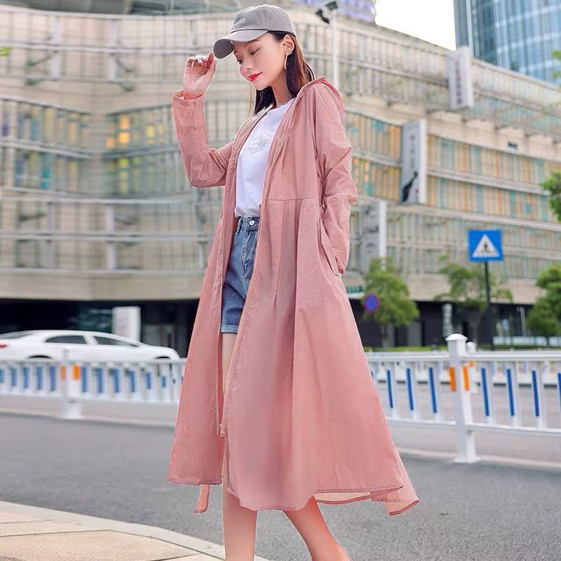 Coupe-vent mi-long ultra fin pour femme