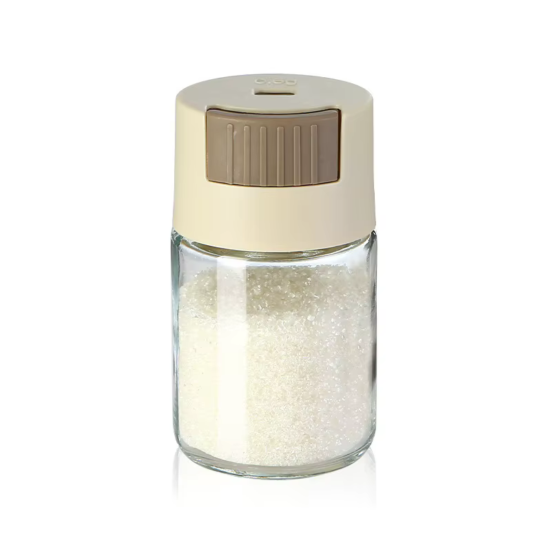 Bouteille d'assaisonnement quantitatif, bouteille de sel contrôlée, bouteille d'assaisonnement de sel de glutamate monosodique mesurant de type presse