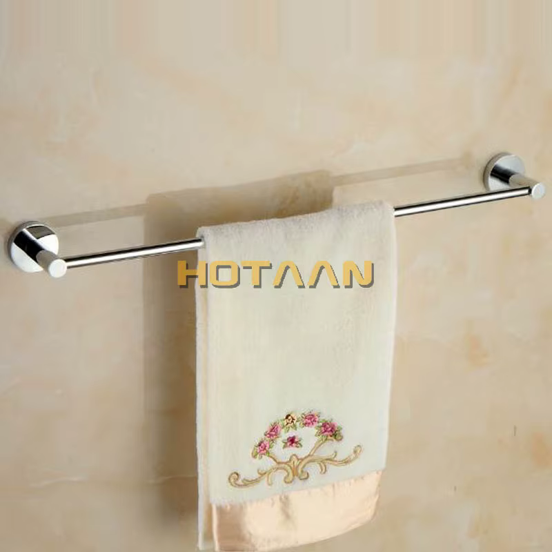 HORound-Barre porte-serviettes de bain en laiton massif, qualité chromée, porte-serviettes mural, barre de toilette HOProducts