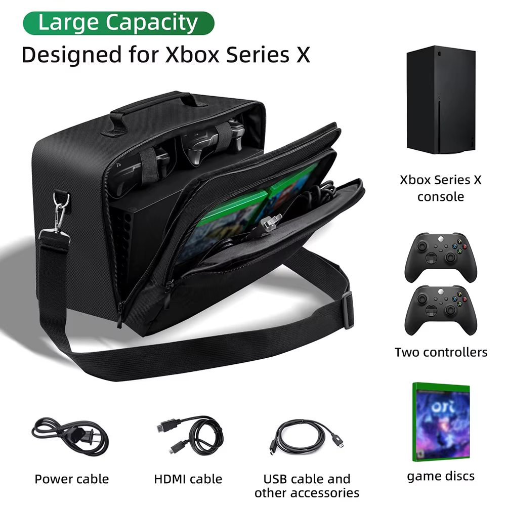 Nouveau XSX étui de transport pour Xbox série X Console de jeu hôte stockage sac à bandoulière Portable sac à main couverture pour manette de jeu accessoires