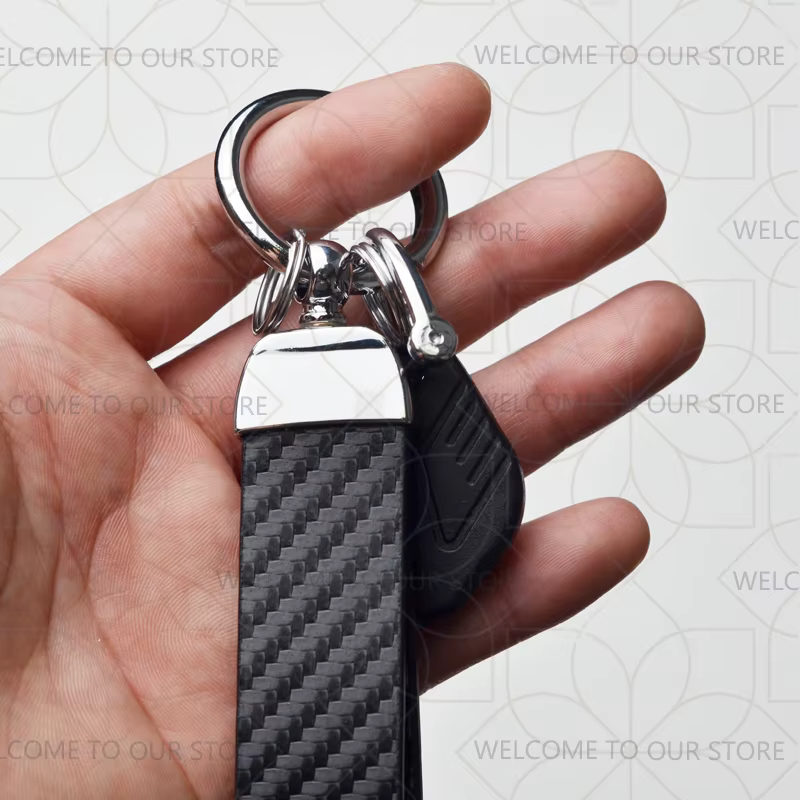 Porte-clés de voiture pour INITIALE PARIS Captur Clio, Logo de couleur française, widget en métal, accessoires d'ornements en cuir et Fiber de carbone