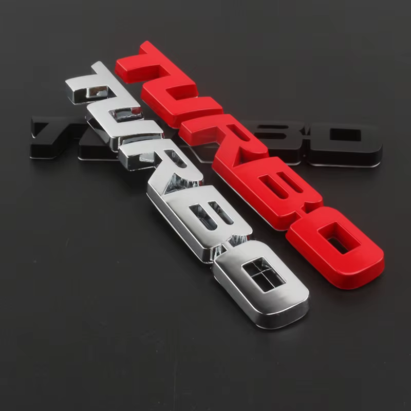 Autocollant de voiture turbocompressé en alliage métallique, insigne 3D, accessoires de modification de voiture, marquage latéral arrière, autocollant décoratif