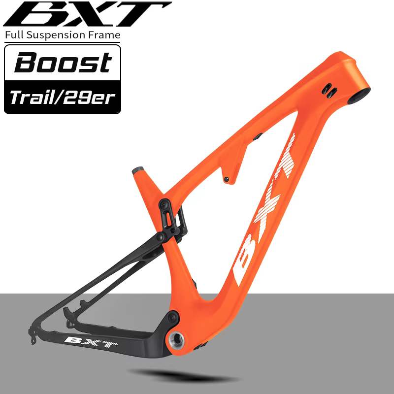 Cadre de VTT en carbone BXT T1000, suspension intégrale, axe traversant Boost 148, compatible avec pneus 29 pouces 2.35.