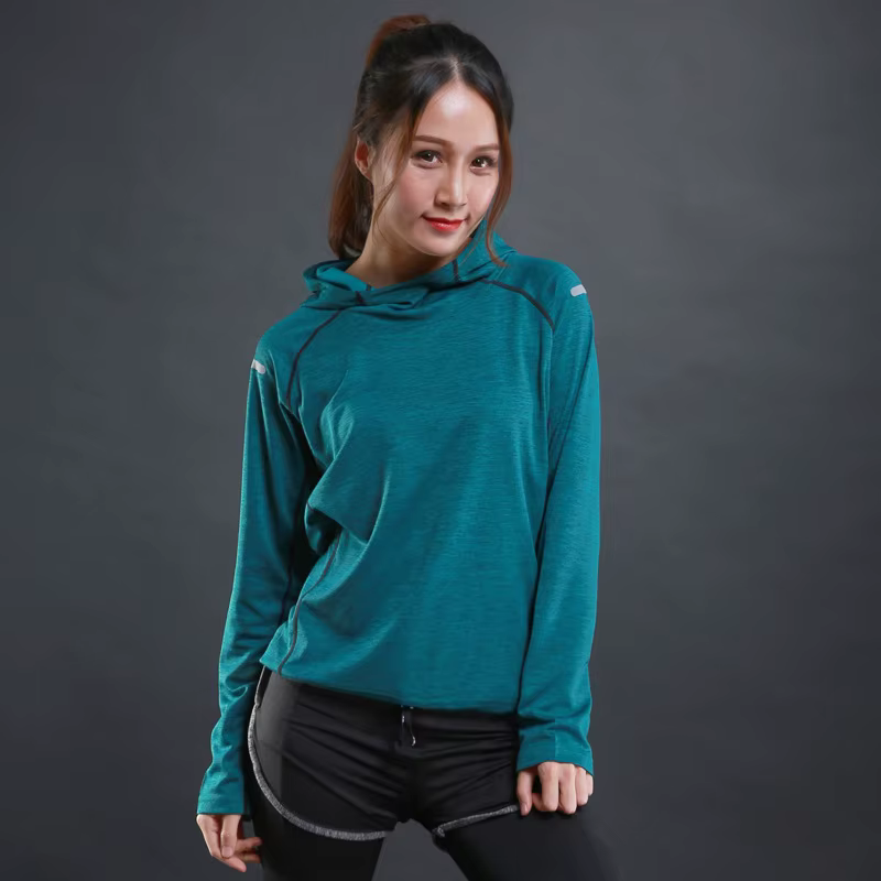 T-shirt de fitness à manches longues pour femme