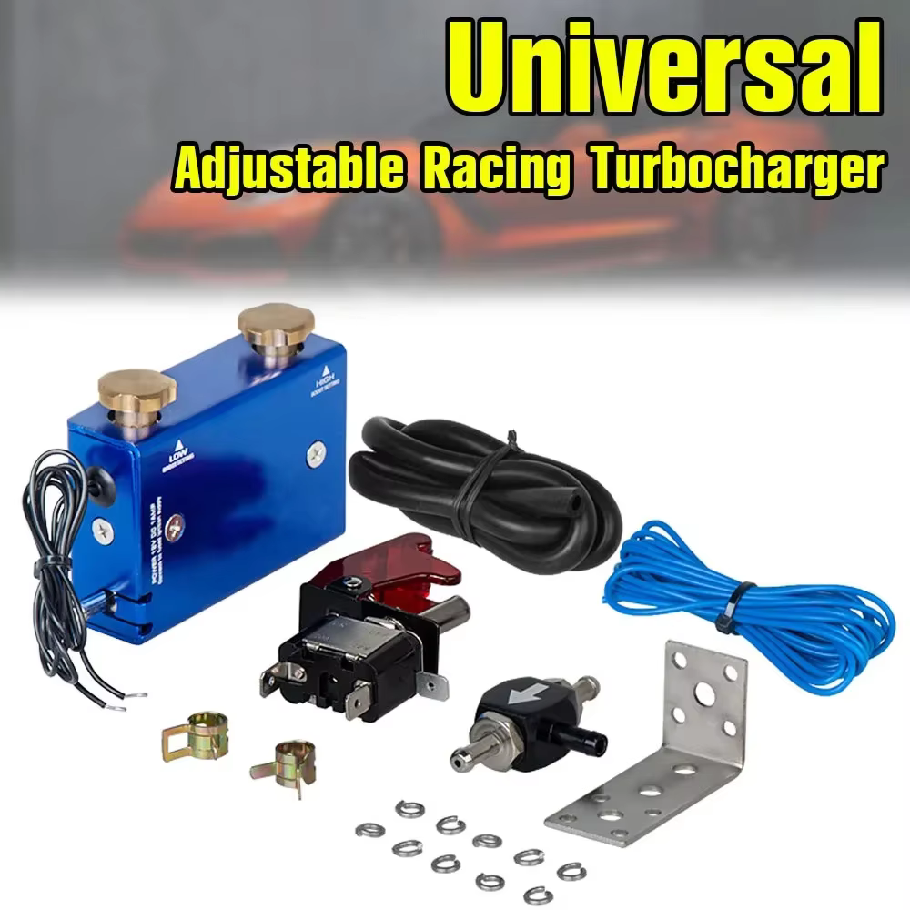 Contrôleur électronique de suralimentation de turbocompresseur de course universel réglable, double étage, compatible avec tous les turbocompresseurs et suralimentateurs 30-90 psi