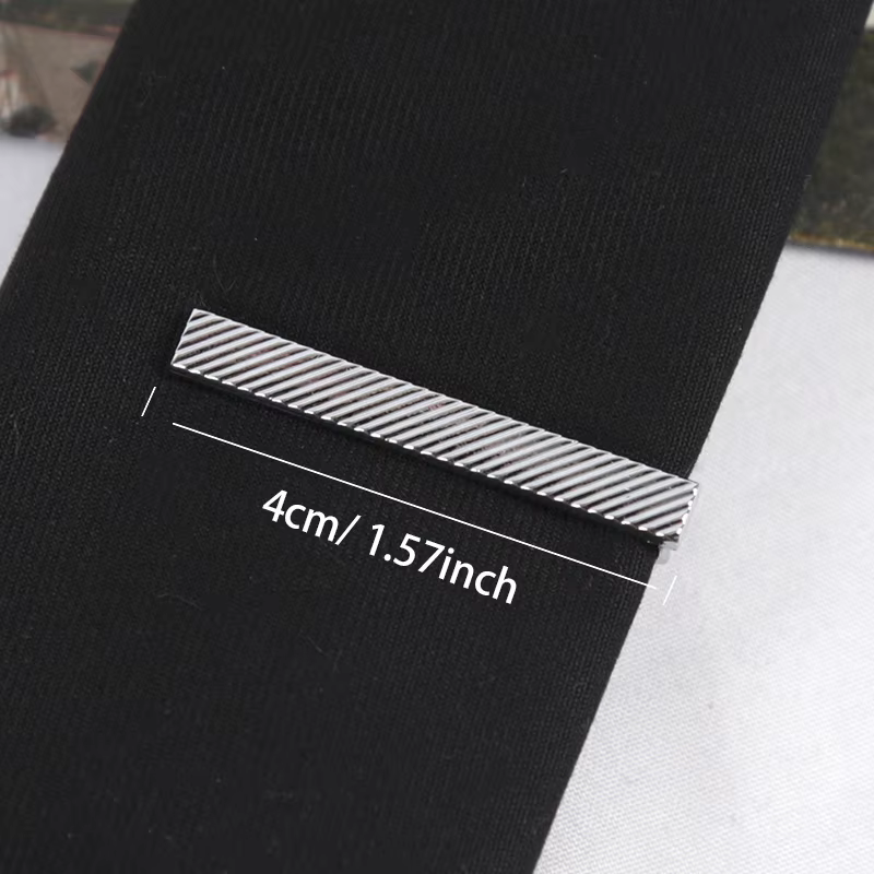 Épingle à cravate pour hommes, accessoires de cravate, couleur argentée, ton métal, fermoir à barre Simple, fermoir pratique, pince à cravate, Clip de collier pour hommes