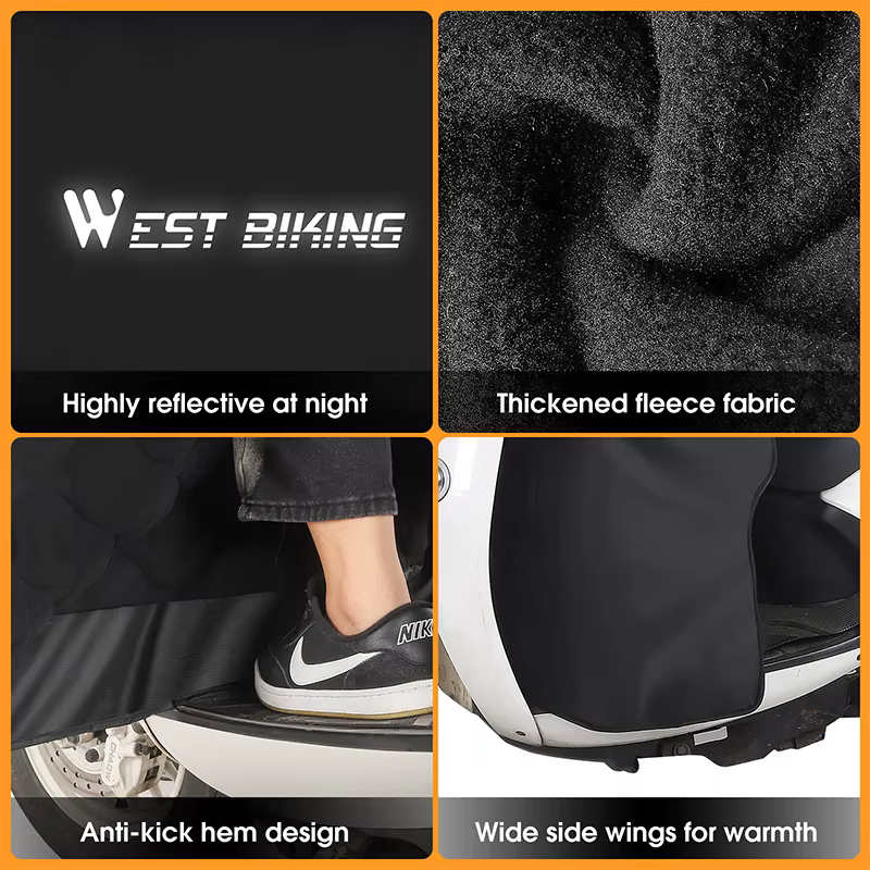 WEST BIKING hiver vélo électrique polaire coupe-vent couette cyclisme chaud imperméable e-bike moto trajet quotidien