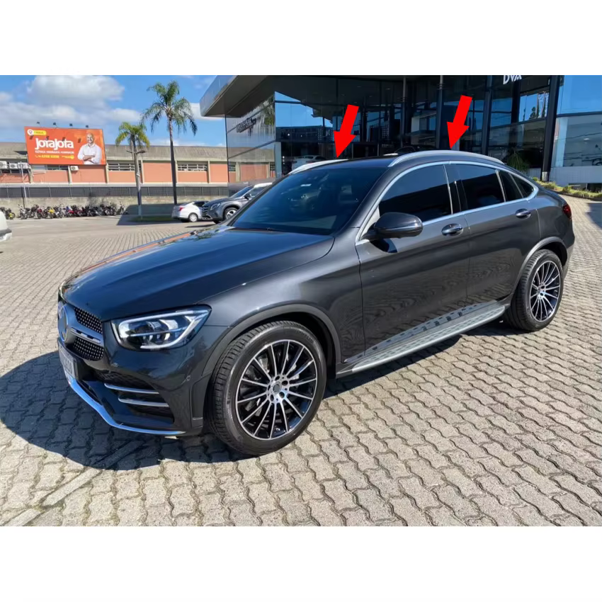 Barre de toit en aluminium de style OEM, rail de toit pour Mercedes-Benz GLC Coupé, fixation par vis au lieu de colle, style original