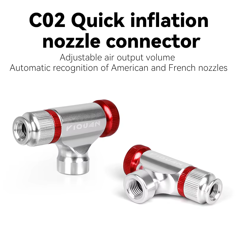 CO2 vélo pneu gonfleur CO2 pompes gonfleur tête en alliage d'aluminium vélo pneu pompe outil Mini vélo CO2 pompe vélo accessoires
