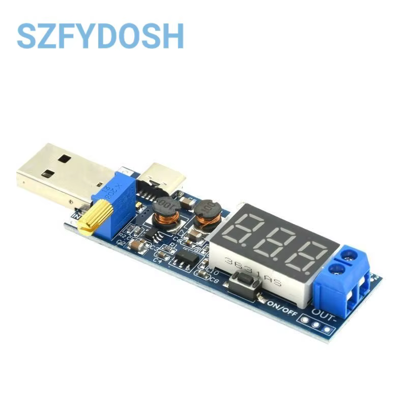 Boost Buck Converter USB Step ettes/Down Power Supply Tech DC-DC 5V à 3.3V / 12V Réglable Out DC 1.2V-24V