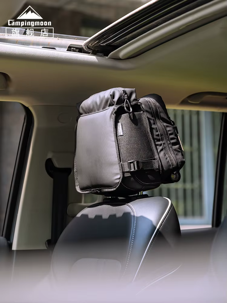 CAMPINGMOON Sac tactique pour voiture, sac de rangement extensible pour appuie-tête de siège arrière, sac de rangement pour équipement tout-terrain BK-PL