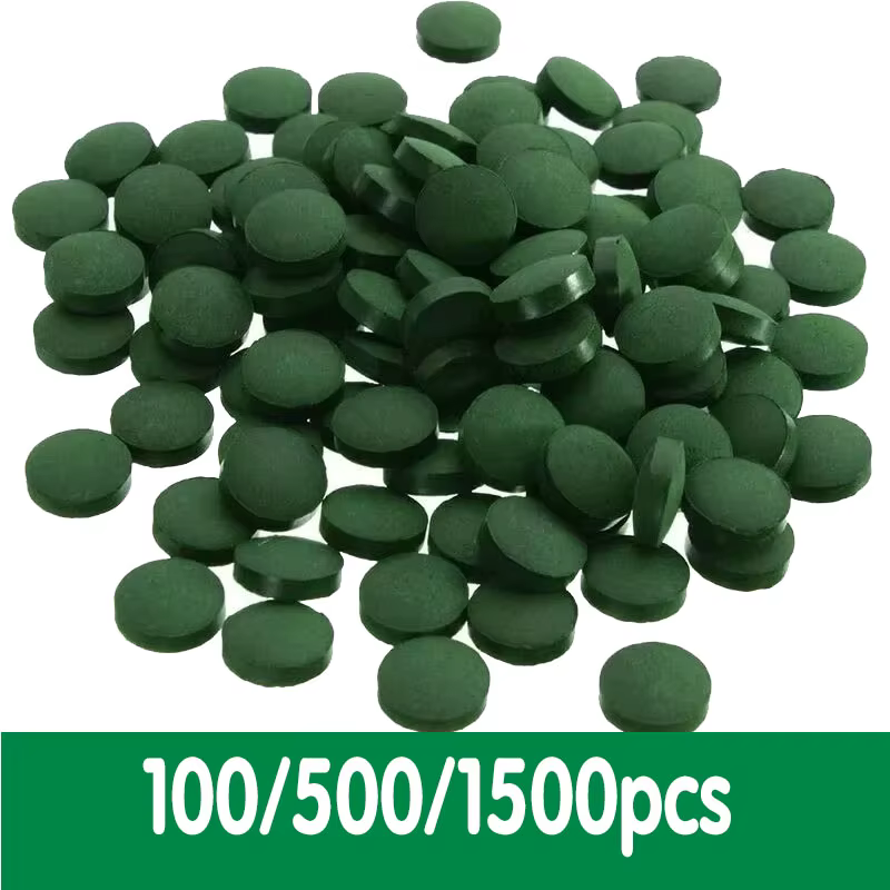 100/1500pc comprimés de spiruline de haute pureté spirale algues enrichissement préféré des animaux de compagnie