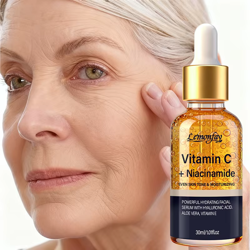 Sérum facial Lemonfay Vitamine C + Niacinamide | Formule hydratante avec acide hyaluronique, aloe vera et vitamine E | Teint uniforme