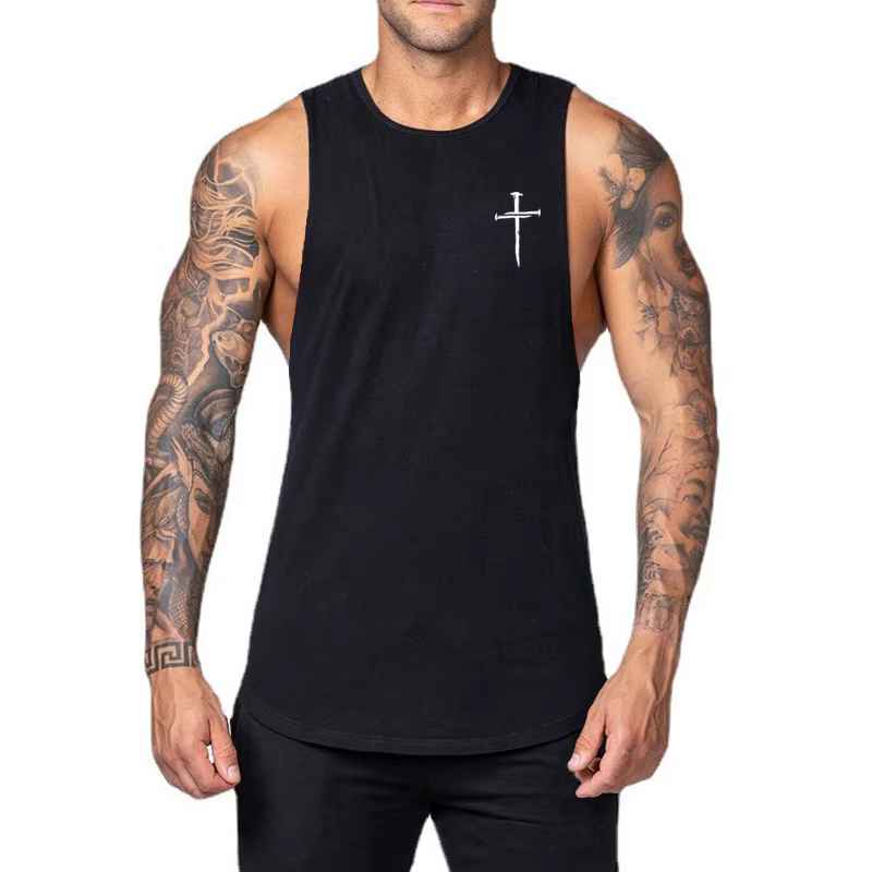 Vêtements de sport personnalisés imprimés croisés pour hommes