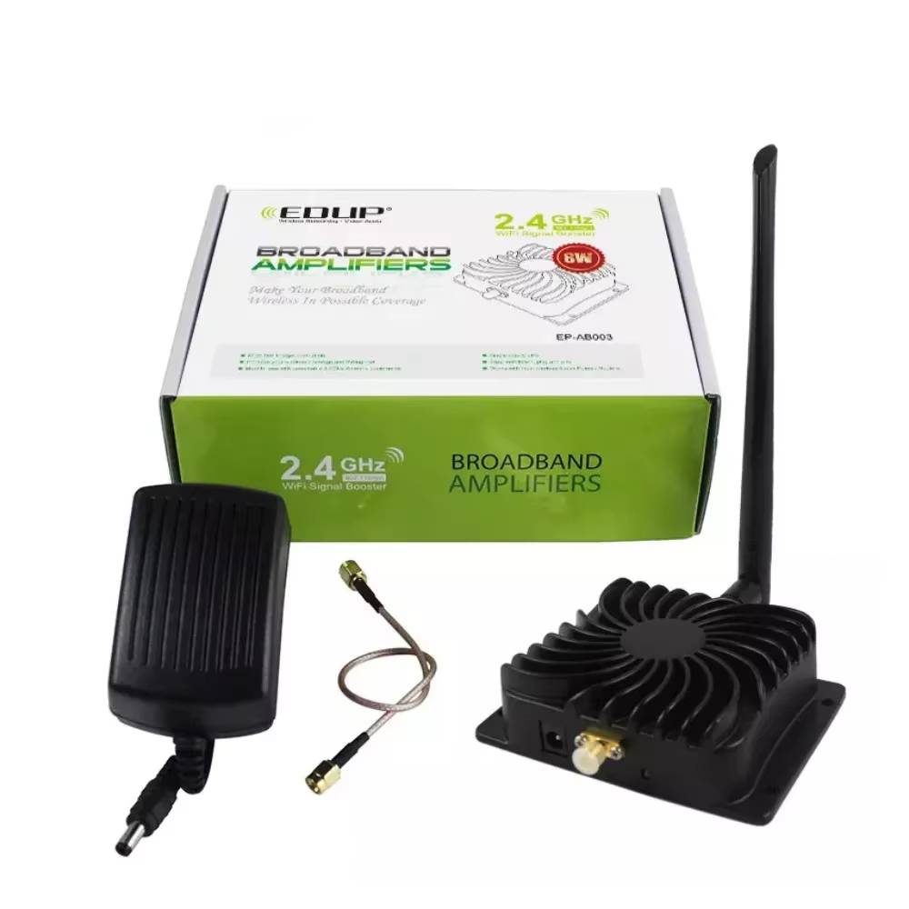 Amplificateur WiFi EDUP AB003 8W 2,4 GHz, amplificateur de signal WiFi, routeur, extension de portée, télécommande sans fil, extension de portée longue portée