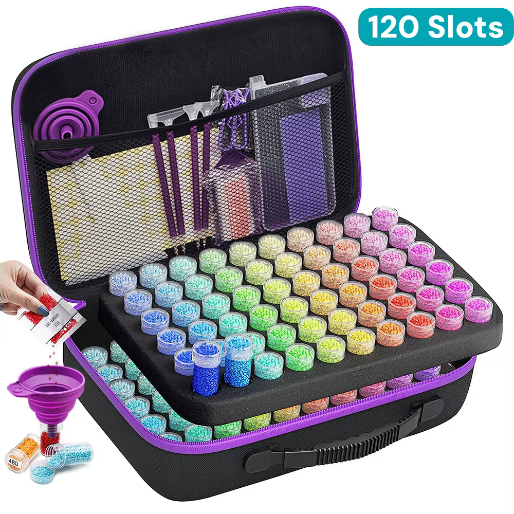 Accessoires de peinture, Kits d'outils en diamant, boîtes de rangement, plateaux de stylos de Test, valise de points, accessoire de Diament, ensemble de stylos en résine