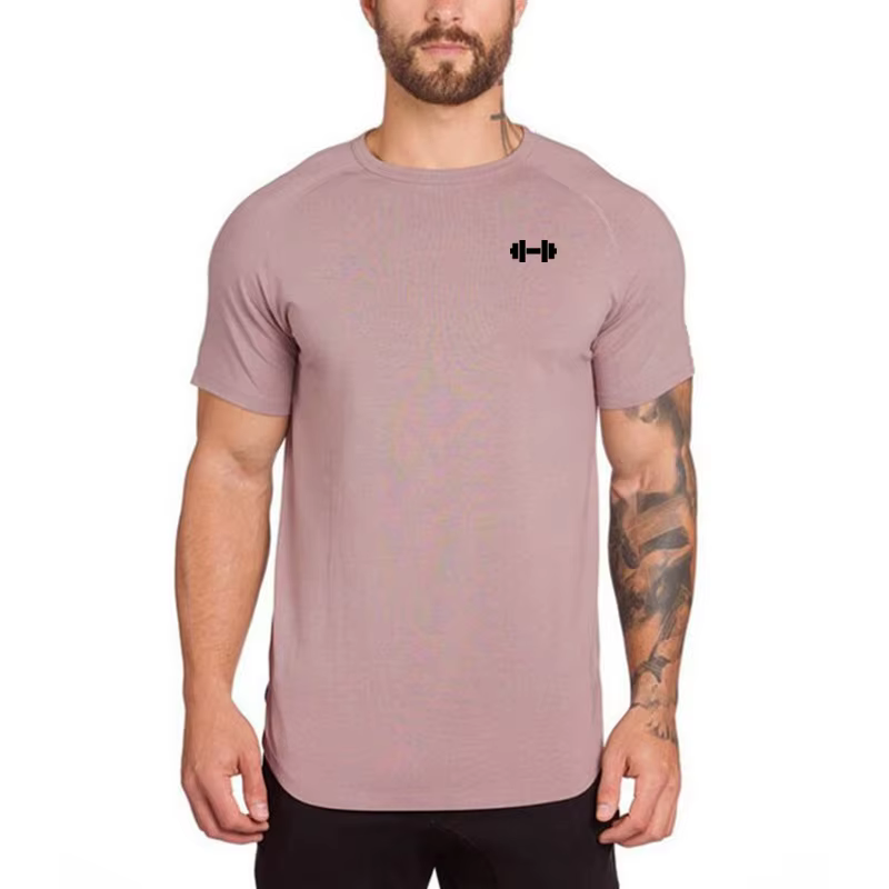 Gym Bodybuilding entraînement Muscle vêtements de sport hommes décontracté à manches courtes coton