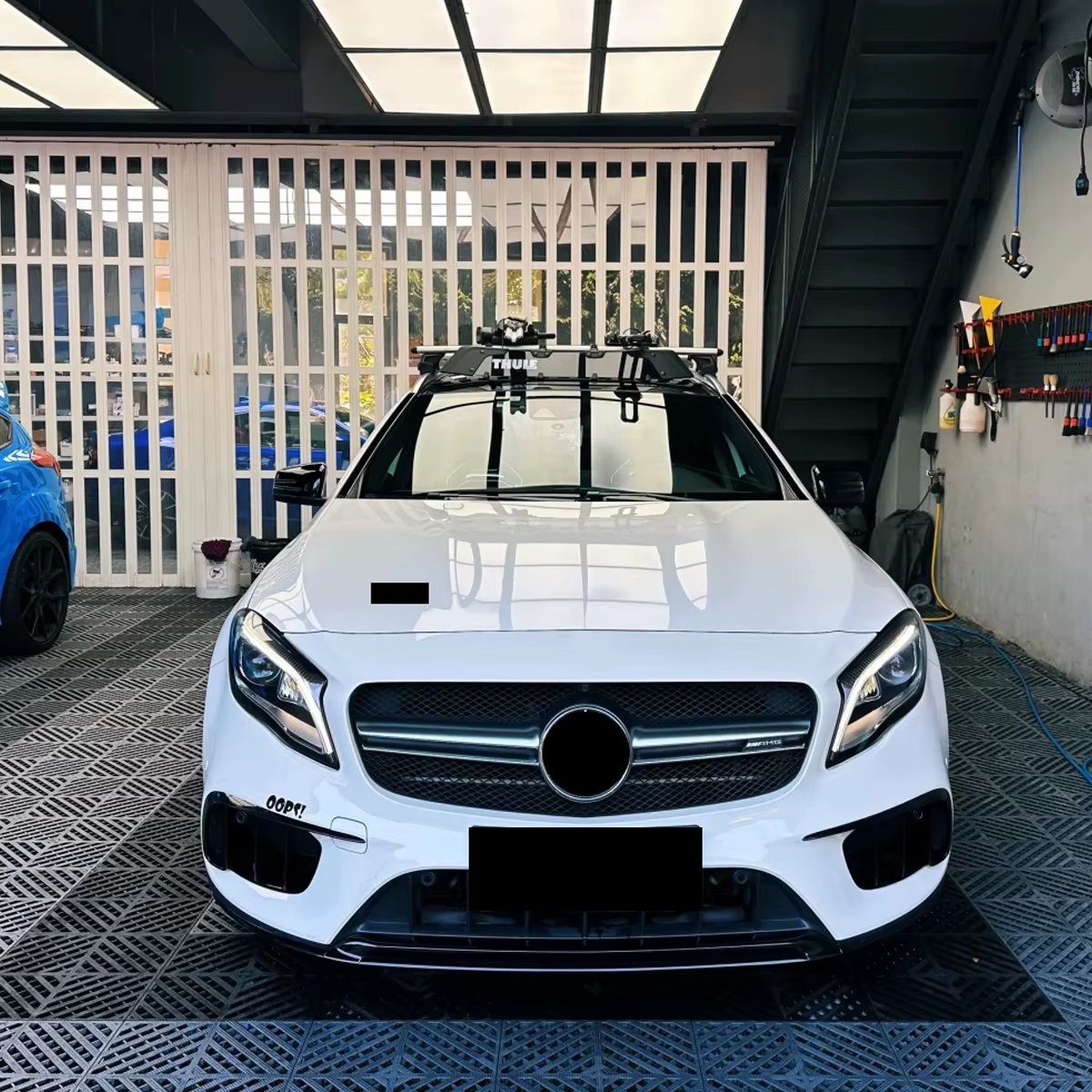Pour mercedes-benz GLA SUV X156 2013 2014 2015 2016 2017 2018 2019 barre transversale de toit de voiture Rail de guidage corps support supérieur Kit de décoration