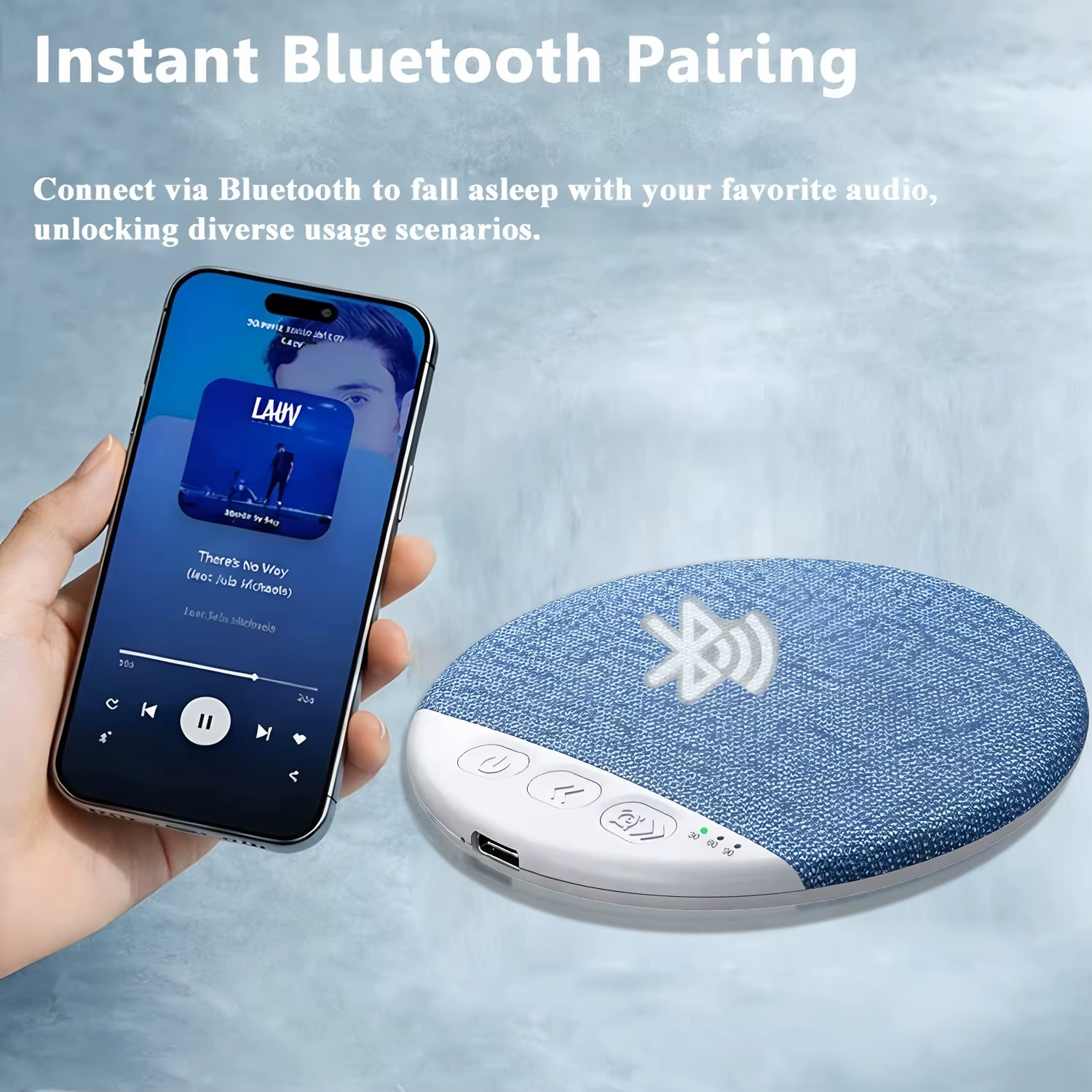 Mini haut-parleur Bluetooth portable, sons de la nature, bruit blanc, barre de son, lecteur de musique sans fil, ultra-mince, arrêt programmé, lecteur audio
