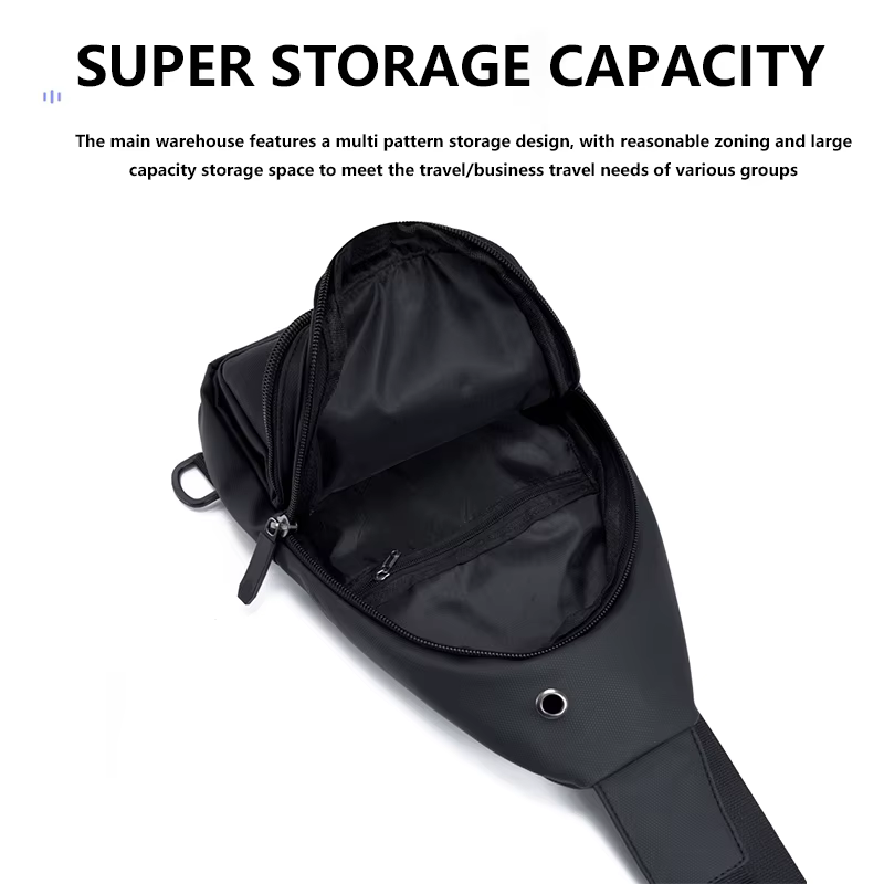 Sac de poitrine de sport pour hommes, sac à bandoulière réglable, adapté aux sports de plein air, sacs à bandoulière pour les déplacements, sacs d'affaires