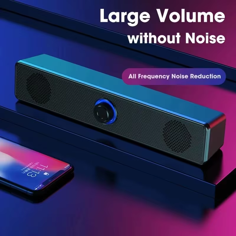 Barre de son Bluetooth filaire et sans fil pour ordinateur, PC, TV, ordinateur portable, système audio portable