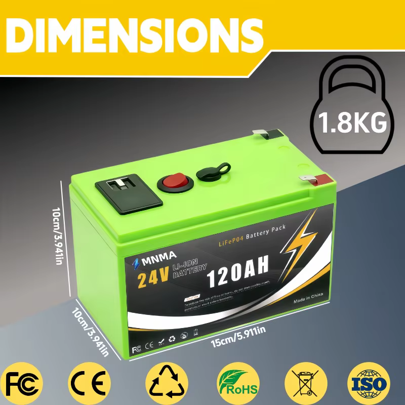 NOUVELLE batterie LiFePO4 24V 120Ah, BMS 200A intégré, plus de 8000 cycles, idéale pour camping-car/caravane, solaire, marine, tout-terrain/camping-car, hors réseau