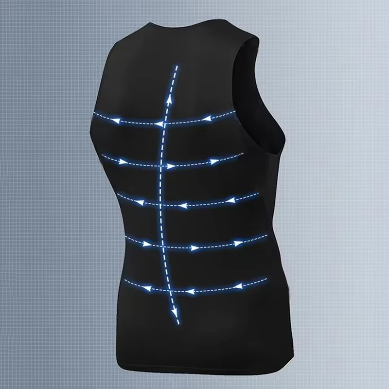 Chemise de sport élastique respirante pour hommes