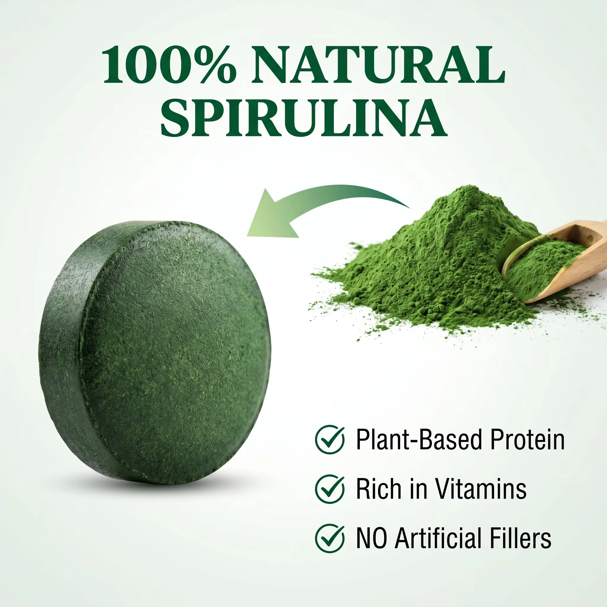3 bouteilles de comprimés de spiruline