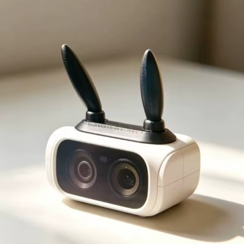Accessoire décoratif mignon avec oreilles de lapin roses et base magnétique pour Insta360 Luna Ultra, style blogger, ornement adorable pour la prise de vue de vlogs