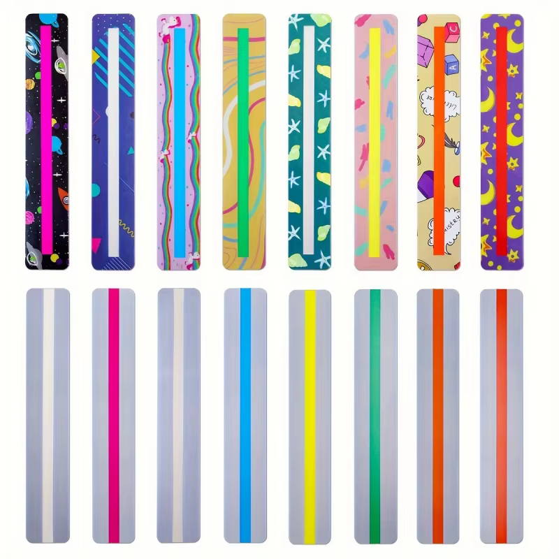 16/32 pièces de barres de lecture guidée, marque-pages superposés colorés pour aider les personnes atteintes de dyslexie, règle de suivi de lecture, outils de lecture pour TDAH