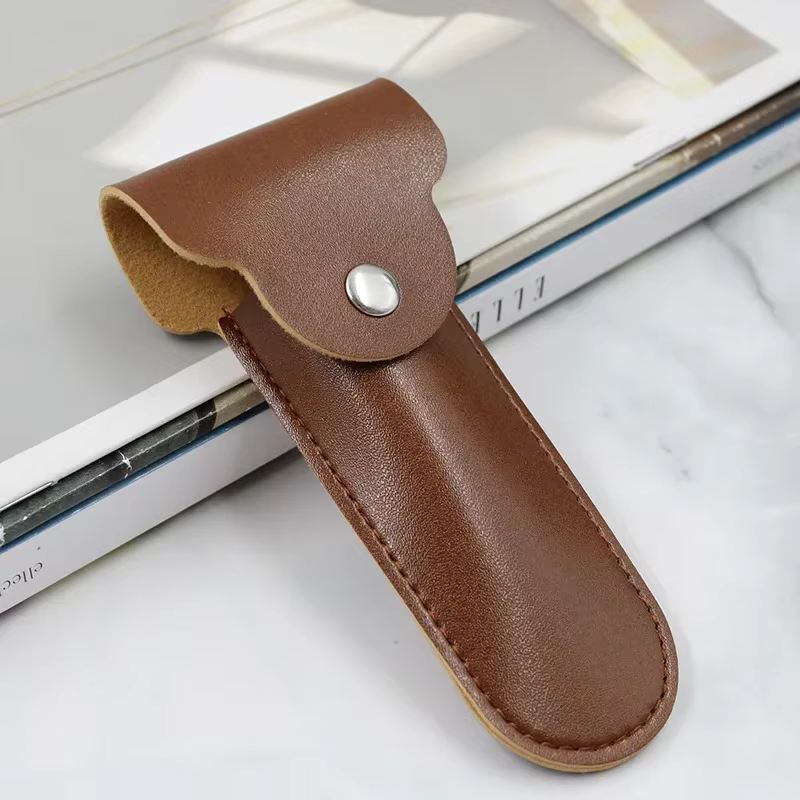 Étui de rasoir de voyage, étui de support pour rasoir manuel à Double bord, rasoir de sécurité en cuir PU, accessoires d'outils de rasage portables