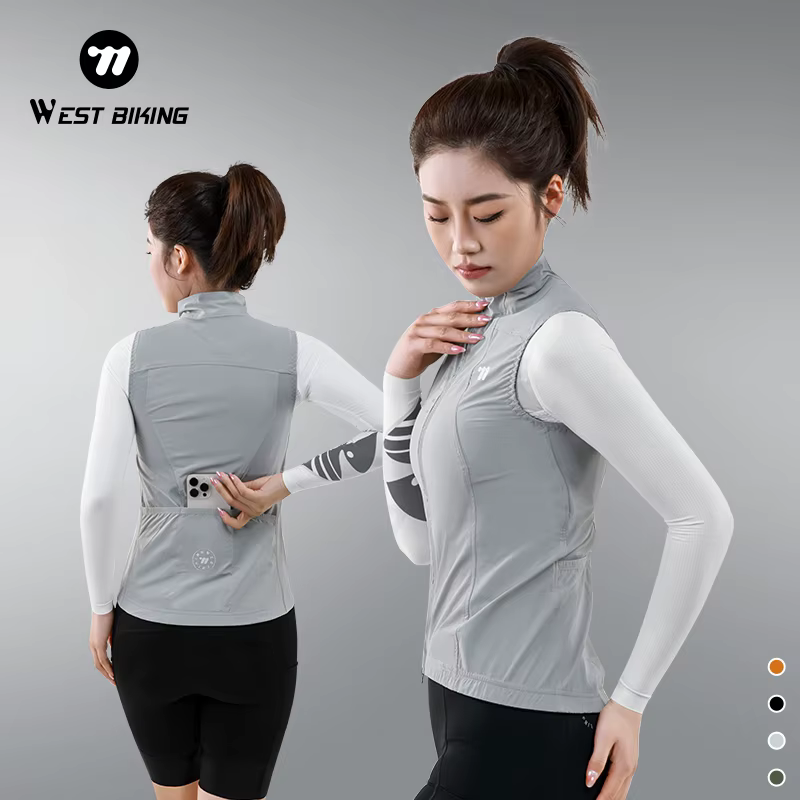 WEST BIKING – gilet de cyclisme coupe-vent pour femmes