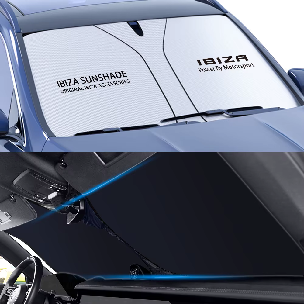 Pare-soleil de voiture pour Seat Ibiza 6F 6L 6J 2011 2010 MK3 6K 2018 IV 2003 2023 MK4 ST Bouton KJ MK5, Accessoires intérieurs automatiques