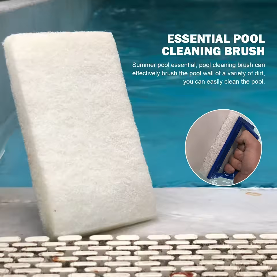 Brosse de nettoyage pour ligne d'eau, éponge-brosse pour piscine, spa, bain à remous, accessoire de nettoyage pour piscines et spas