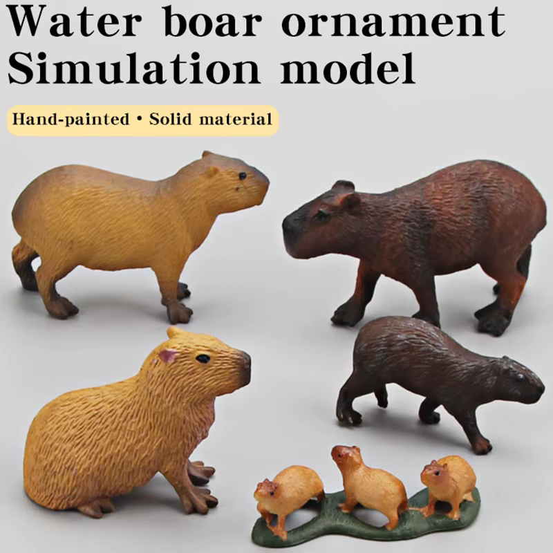Capybara modèle animaux sauvages Simulation rongeur figurine mignon enfant jouet pour Collection