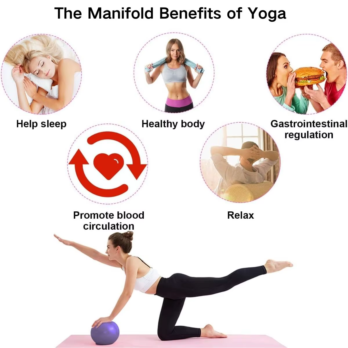 Balle de Pilates Balle d'exercice compacte de 9