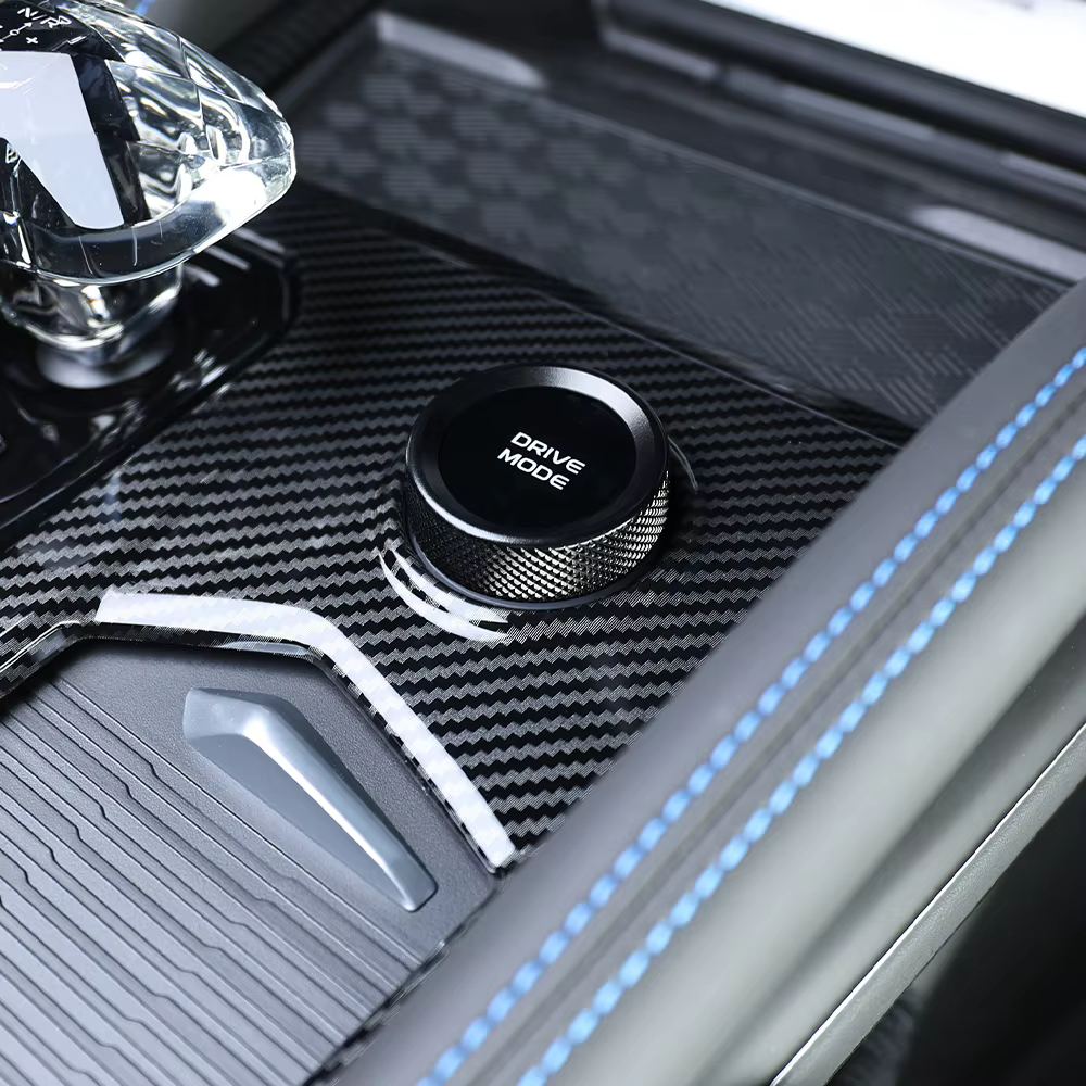 Pour Renault Grand Koleos - Cache-bouton de mode de conduite en alliage d'aluminium pour intérieur de voiture, accessoires de décoration pour mode de conduite automatique