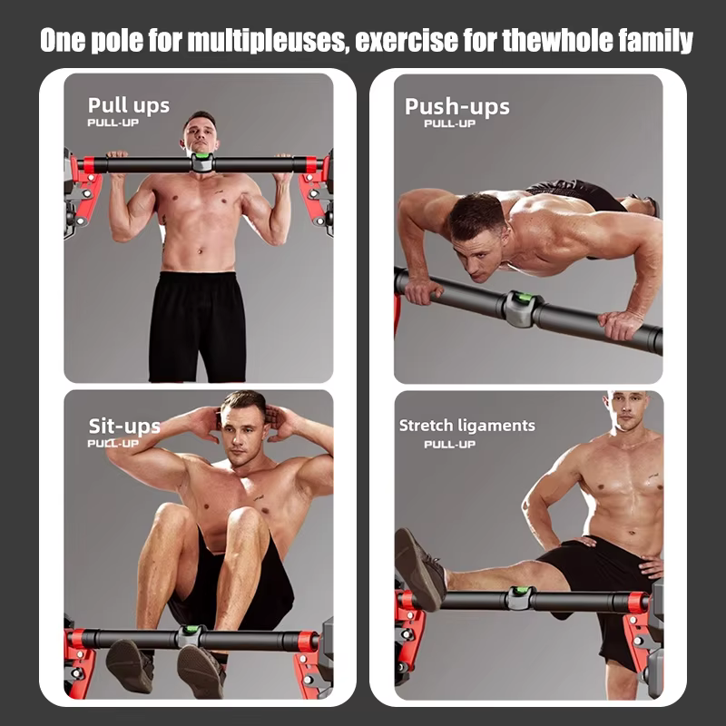 Barre horizontale murale pour exercices de traction à domicile sans perçage – Équipement de fitness domestique