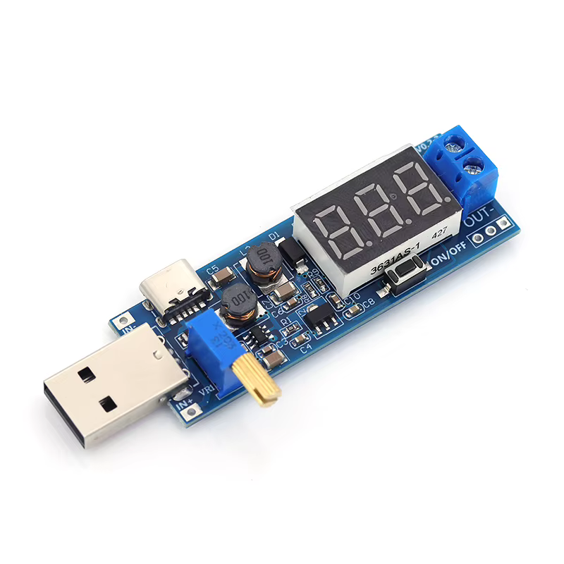 Convertisseur Boost Buck USB, Module d'alimentation élévateur/bas DC-DC 5V à 3.3V / 12V, sortie réglable DC 1.2V-24V