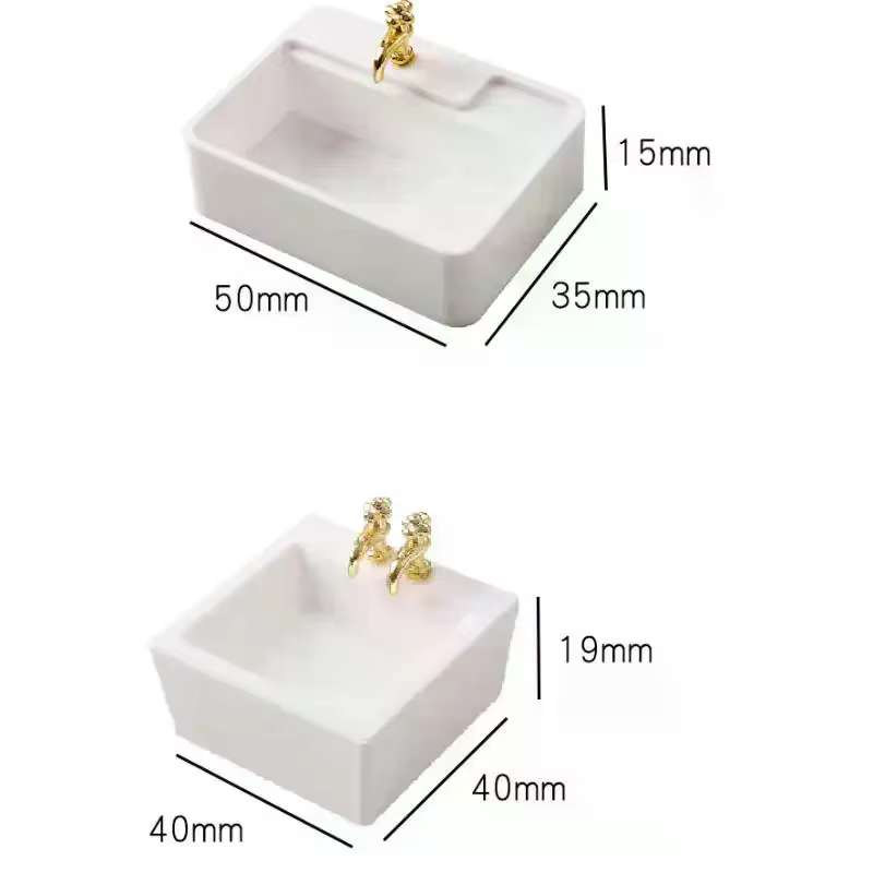 1/12 maison de poupée salle de bain lavabos éviers modèle maison de poupée meubles de salle de bain décoration maison de poupées accessoires pour la maison