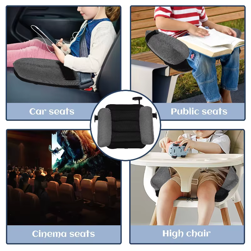 Coussin de siège rehausseur de voiture gonflable, siège rehausseur Portable avec sac de rangement, tapis de voyage confortable et de sécurité en PVC pour enfants en bas âge