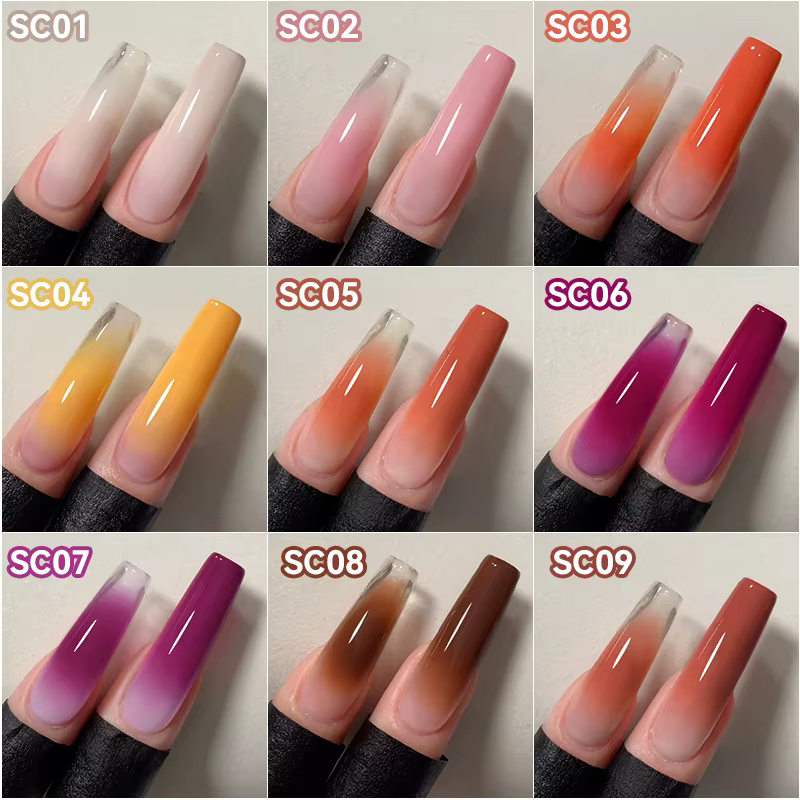 UR SUGAR 9 couleurs dégradé peinture Gel Nail Art dégradé couleur bricolage Design Gel 4 en 1 utilisé pour dégradé ongles estampage motif