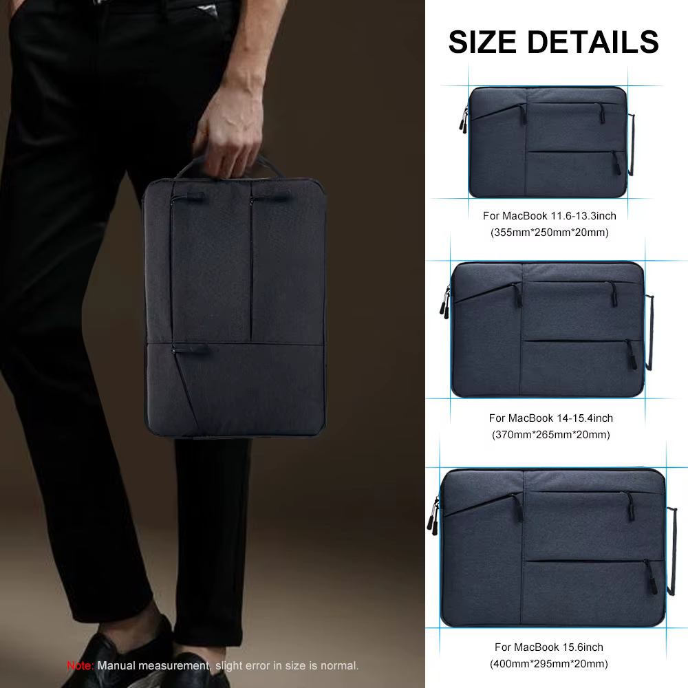 Sacoche étanche pour ordinateur portable 13 14 15 16 pouces, étui pour Macbook Air Pro 15.4 15.6 Lenovo, sac à main pour ordinateur, porte-documents