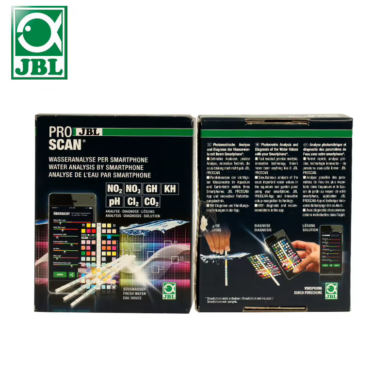 JBL-Test d'analyse de l'eau, avec évaluation via l'application, kit de test pour radiateur, plantes aquatiques et sécuritaires à poissons