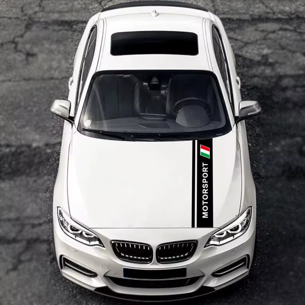 Drapeau italien pour voitures, SUV, pick-up, autocollant en vinyle pour capot de voiture, autocollant décoratif pour capot de voiture, accessoires de tuning automobile