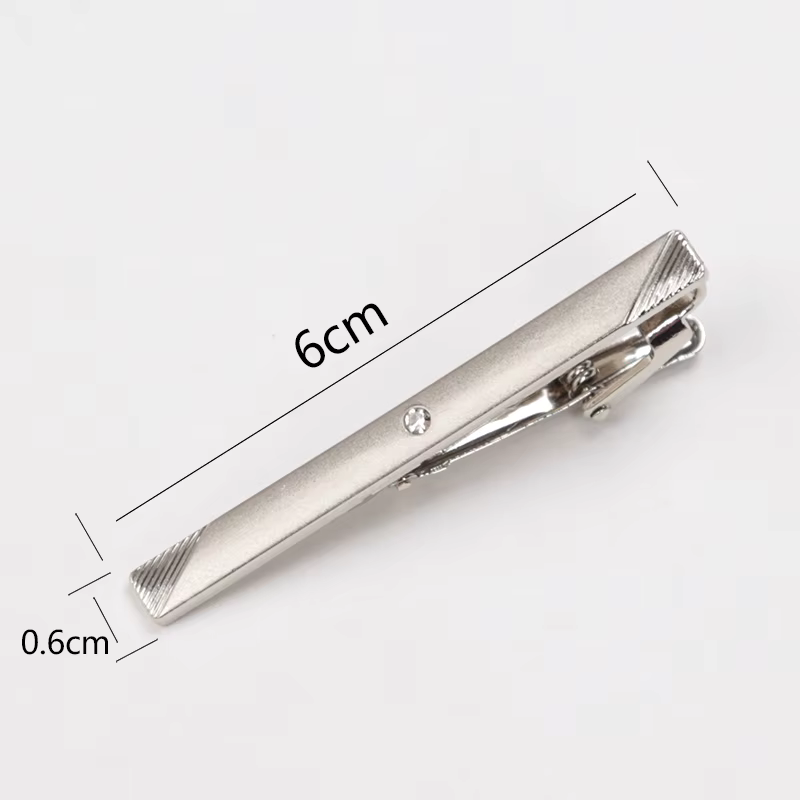 Pinces à cravate pour hommes, accessoires de cravate, mode métal couleur argent, fermoir à barre Simple, fermoir pratique, épingle à cravate, Clip de collier
