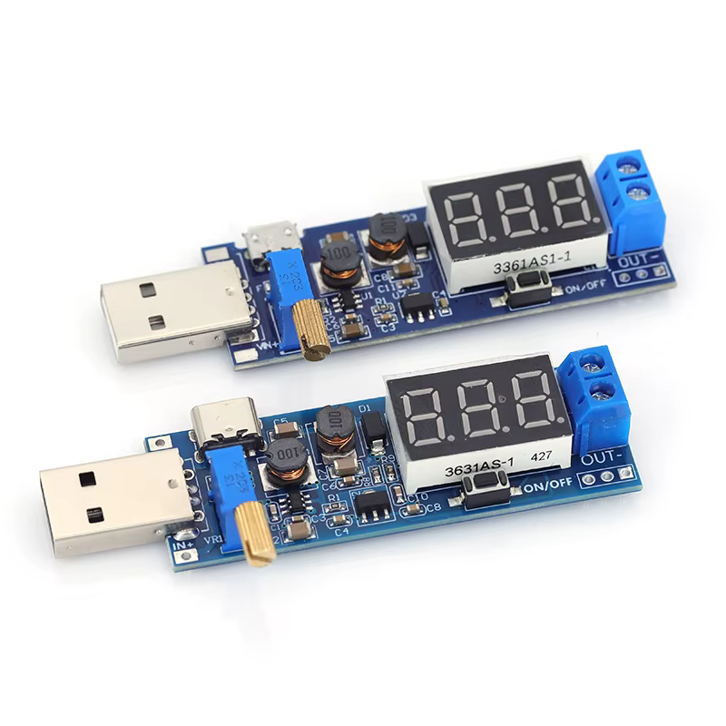 Convertisseur Boost Buck USB, Module d'alimentation élévateur/bas DC-DC 5V à 3.3V / 12V, sortie réglable DC 1.2V-24V