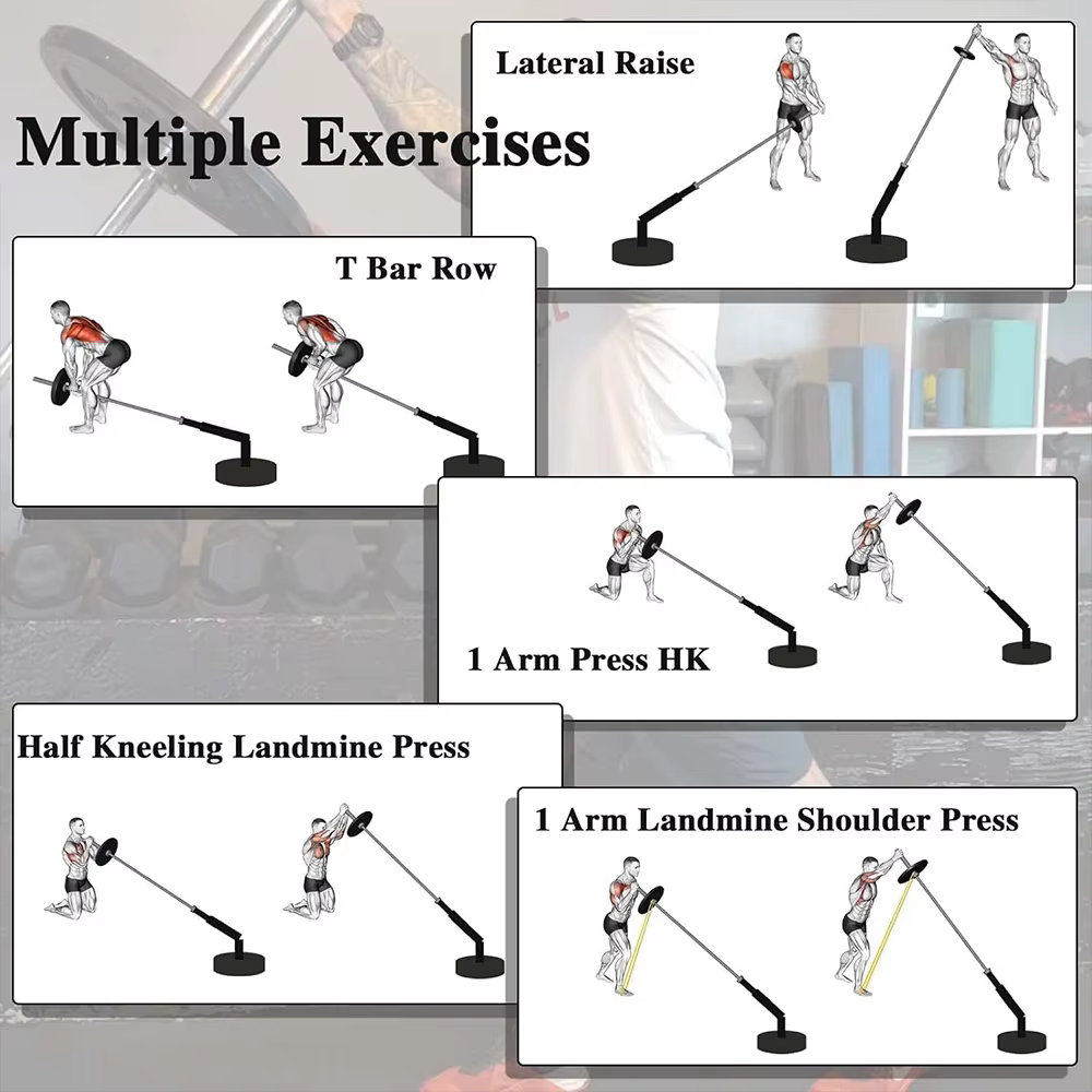 Barre en T robuste 1 pièce – Accessoire de musculation pour entraînement