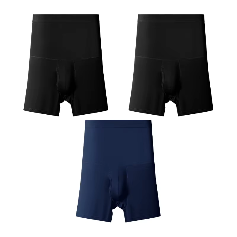 3 pièces sous-vêtements de sport pour hommes: taille haute